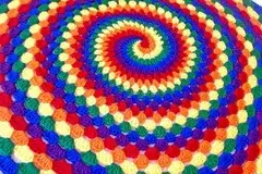 Rainbow spiral crochet pattern