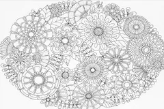 Diagram sunburst granny square pattern