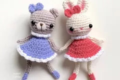 Bear And Bunny Buddies Amigurumi Dolls