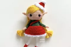 Christmas Elf Pixie Amigurumi Girl Doll