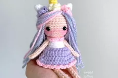 Unicorn Pixie Amigurumi Girl Doll