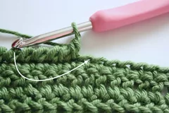 Crab stitch crochet edging