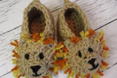 Lion Baby Booties