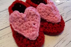 Heart Baby Booties