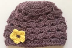 Flower And Shells Baby Beanie