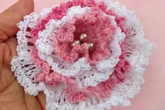 Ruffled Thread Crochet Flower Free Pattern