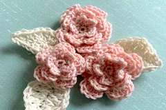 Layered Rose Flowers Applique Free Crochet Pattern