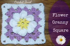 Crochet Daisy Flower Granny Square Free Crochet Pattern