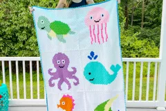 Ocean Animals Blanket Free Crochet Pattern