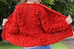 One Color Granny Square Cardigan Crochet Pattern