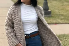 Even Moss Stitch Sweater Free Crochet Pattern