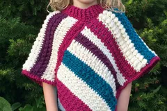 Fall Shades Crochet Poncho Pattern