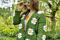 Crochet Daisy Granny Square Cardigan