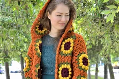 Crochet Sunflower Cardigan Free Pattern