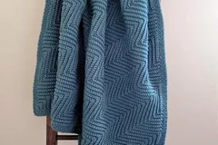 Diagonal Ripple Lapghan Free Crochet Pattern