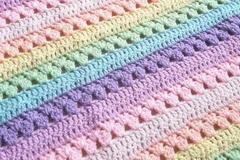 Pastel rainbow baby blanket crochet pattern