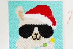 Christmas Llama Blanket Free Crochet Pattern