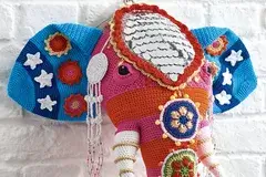 Crochet elephant head