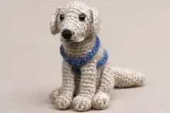 Golden Boy, realistic crochet golden retriever dog amigurumi pattern