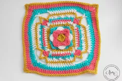 Shells Aflutter 12 Inch Afghan Square