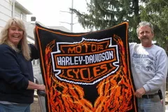 Harley Davidson Afghan