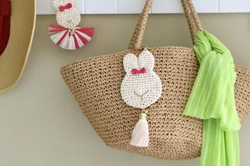 Bunny Crochet Keychain