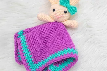 Purple Bunny Lovey Crochet Pattern