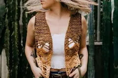 Boho Crochet Vest Free Pattern