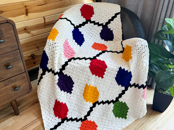 C2C Christmas Lights Blanket