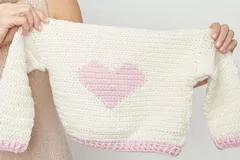 Children’s Heart Sweater Crochet Pattern