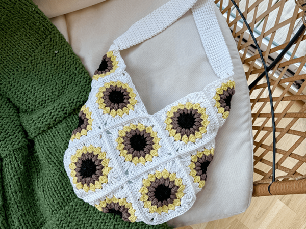 Granny Square Sunflower Bag