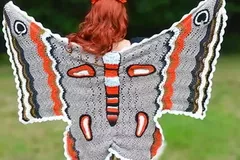 Crochet Butterfly Moth Wing Shawl Pattern