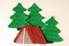 Crochet Camping Applique