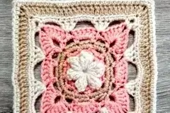 Crochet Dainty Pop Flower Square