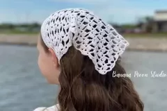 Crochet Lacy Bandana Pattern