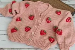 Strawberry cardigan crochet pattern