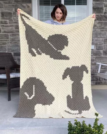 Draped In Dogs Afghan