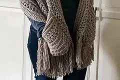 Easy Boho Shawl with Fringe Crochet Pattern