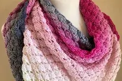 Feeling Flirty Lacy Shell Shawl Crochet Pattern