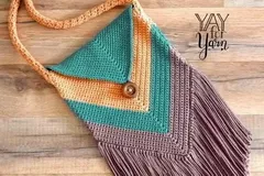 Fringed Chevron Purse Free Crochet Pattern