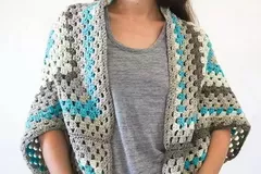 Granny Square Crochet Cocoon Cardigan Pattern