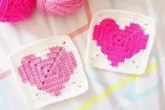 Heart Granny Squares - Diagram