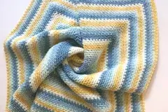 Moss Stitch in a Square Blanket