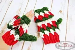 Narrow Steps Glittens Pattern