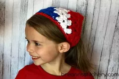 Patriotic Crochet Hair Bandana Pattern