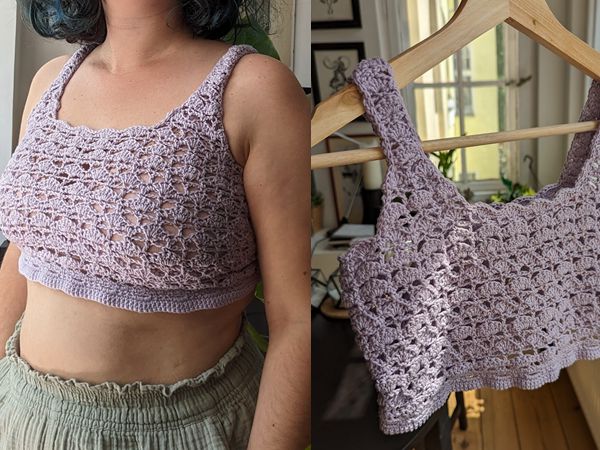 Shell Stitch Crop Top