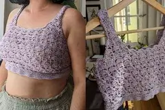 Shell Stitch Crop Top