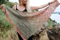 Space Fade Crochet Shawl