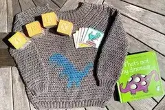 Terrific T-Rex Crochet Children’s Sweater Pattern