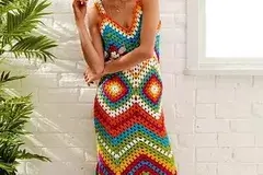 Women’s Summer Crochet Colorful Dress Pattern